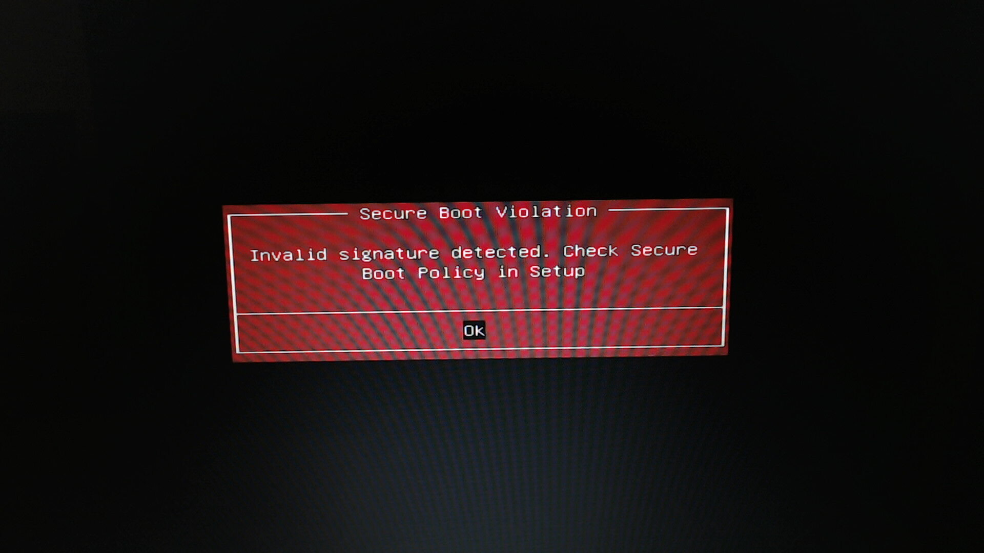 Ошибка Secure Boot