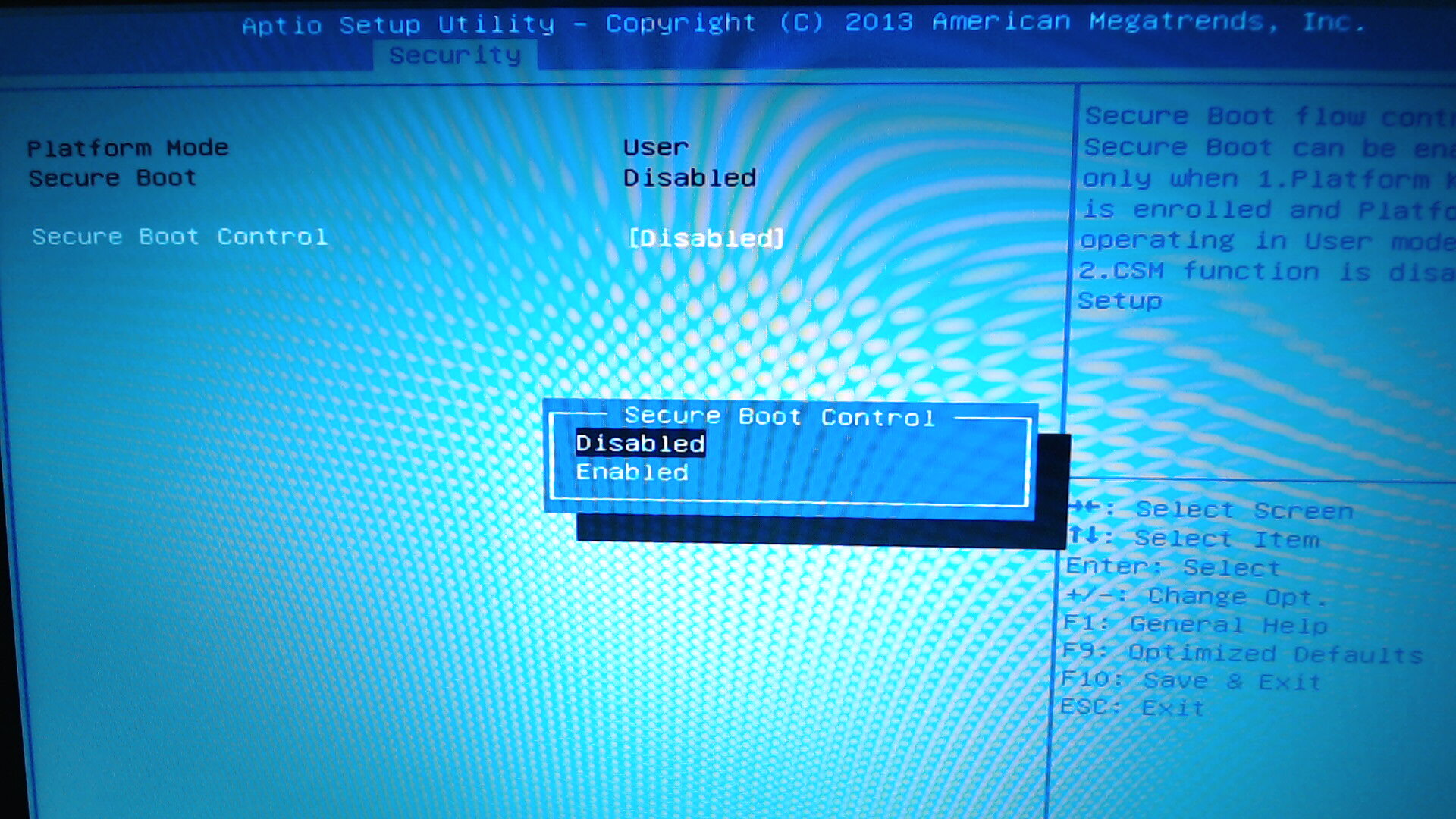 Опция Secure Boot в BIOS